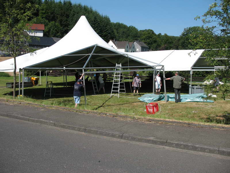 Zeltaufbau